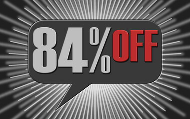 84 percent promotion banner tag