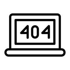 404 error line icon