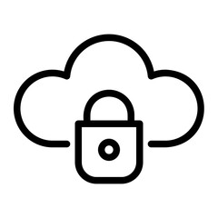 cloud storage line icon