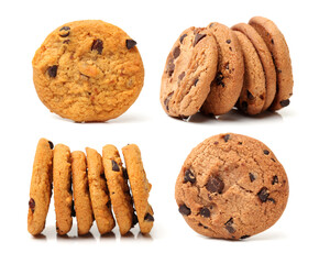 Cookie tower on white background