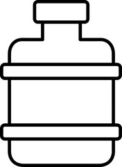 Bottled Water for Water Cooler line icon. Big Bottle of Water vector outline sign.eps