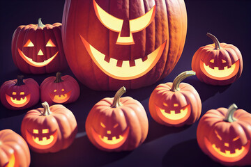  Jack O Lanterns Halloween Background 