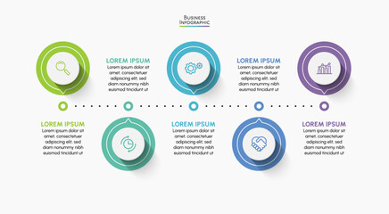 Business data visualization. timeline infographic icons designed for abstract background template milestone element modern diagram process technology digital marketing data presentation chart Vector
