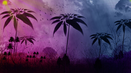 Obraz premium Beautiful landscape digital painting