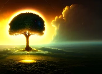 The Tree of Life is a symbol of life and rebirth. In this illustration, we see the creation itself, the tree represents the connection between heaven and earth, also represents universal consciousness © JoanFrancesc