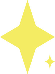 Fototapeta premium Star burst twinkle pattern icon. Yellow star shaped sparkle pattern. New year celebration decoration, birthday party festive graphic design