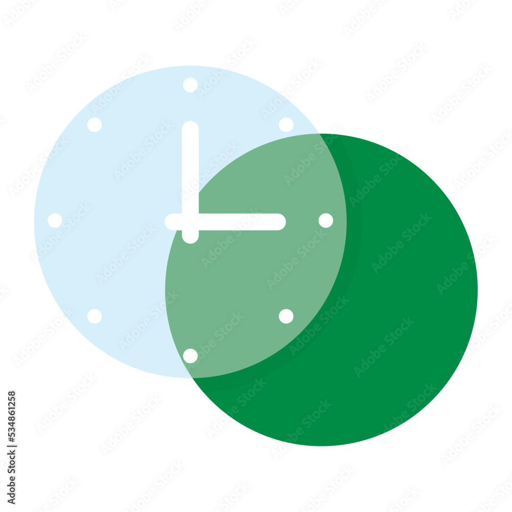 Poster clock timer in glassmorphism
