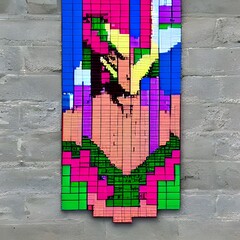 Pixel Street Art Of Women