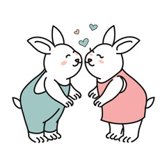 Obraz na płótnie Canvas Cute animal illustration design with love