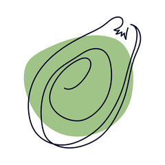 avocado line drawing