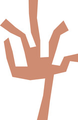 Abstract fauvism solid spots and blobs. Minimalistic scissors cut out form blot or drop, paper cut spot or geometric origami shapes for modern abstract design or trendy fashion pattern