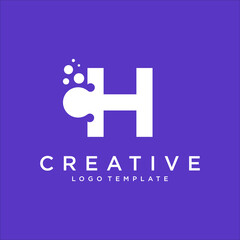 Letter H logo icon design template elements. Abstract vector icon.