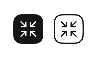 minimize icon rally compact size small scale arrows icons . shrink icon resize in arrows