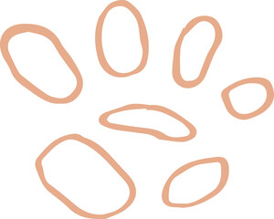 Abstract dashed shape