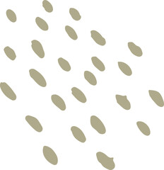 Abstract dotted organic shape vector illustration. Minimalistic liquid form, organic dashed stain or geometric dotty spot for modern abstract design or trendy fashion pattern