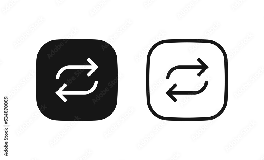 Poster Refresh icon, sync repeat and reload arrow icon symbol convert button sign