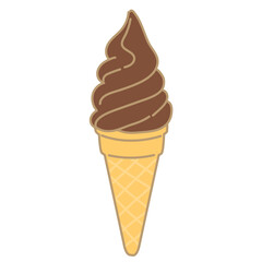 ソフトクリーム　イラスト　アイス