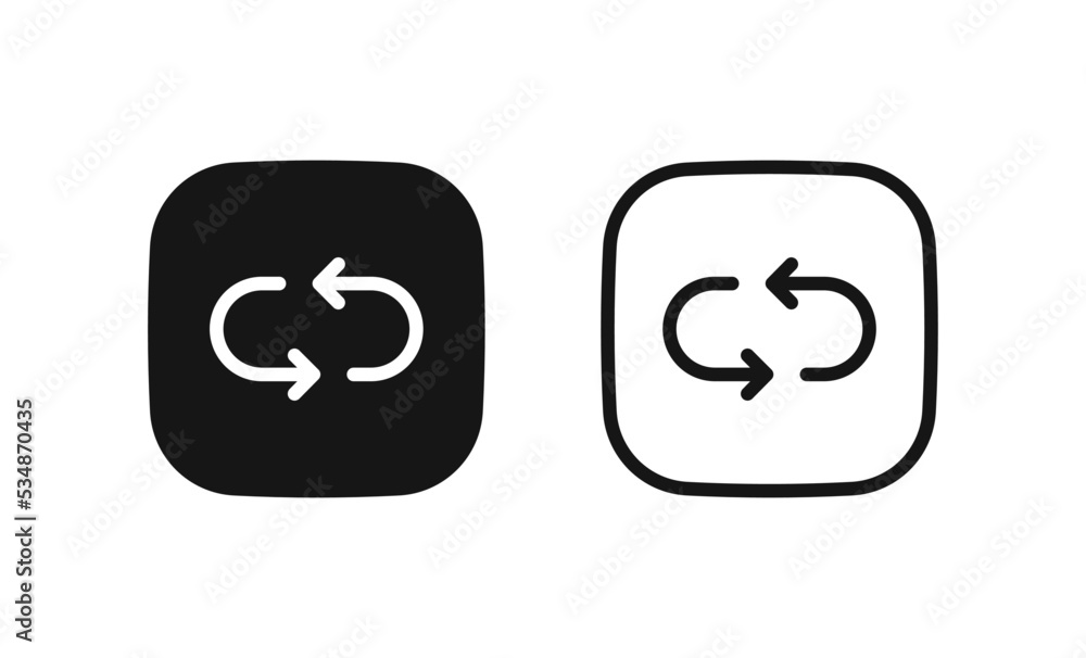 Poster Refresh icon, sync repeat and reload arrow icon symbol convert button sign