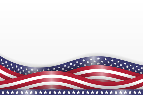 USA Country Patriotic Background. - Vector.