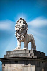 Obraz premium The South Bank Lion is an 1837 sculpture in Central London. Taken on Sept 21, 2022.