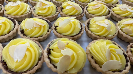 A mini lemon tart delicious bakery dessert