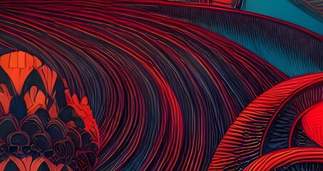 Gaming Abstract organic lines as panorama wallpaper background