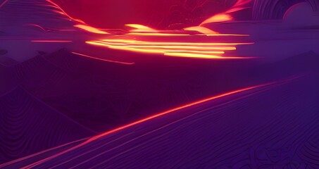 Gaming Abstract organic lines as panorama wallpaper background