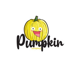 Funny Pumpkin company logo template