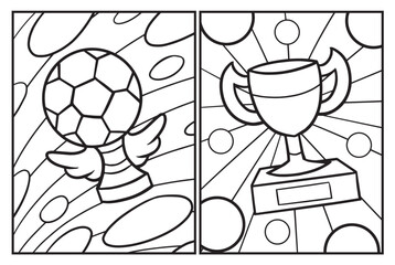 Funny trophy cartoon coloring pages