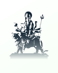 Navratri festival Ambe maa, maa Durga vector
