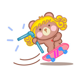 surfskating bear