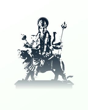 Navratri festival Ambe maa, maa Durga vector