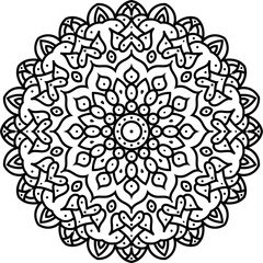 Mandala Background Design black and design.