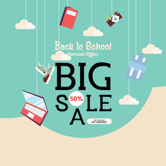 Big sale back to school design