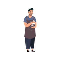 Barista character illustration