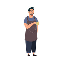 Barista character illustration