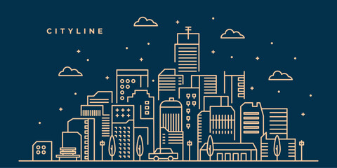 City line illustration design