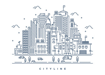 City line illustration design