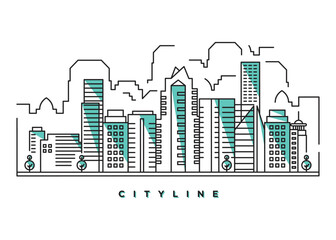 City line illustration design