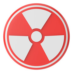 Fototapeta premium Warning sign. Dangerous sign. 3D illustration.
