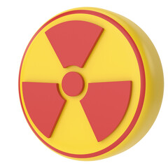 Warning sign. Dangerous sign. 3D illustration.