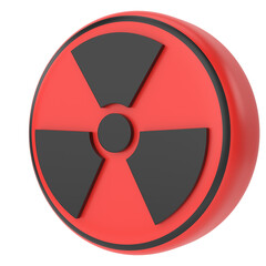 Warning sign. Dangerous sign. 3D illustration.