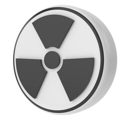 Warning sign. Dangerous sign. 3D illustration.