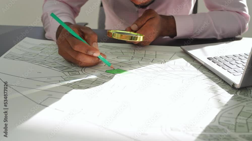 Poster Cadastre Land Map Plot