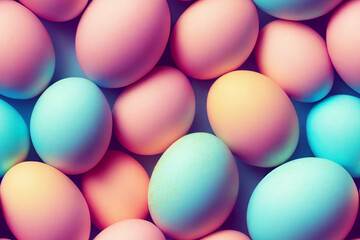 Colored easter eggs