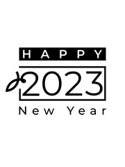 Happy New year 2023 invitation design template. Vector illustration for greeting card, flyers, poster.