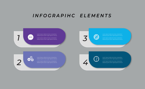 Infographic template for business process steps
