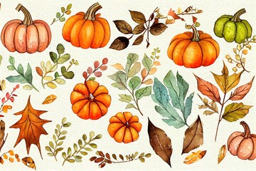 Watercolor autumn wreath frame template woolen sweaters, cocoa with cinnamon, pumpkins, autumn leaves, dry flowers, hydrangea. Hand drawn Hygge illustration for sticker, invitation, card, poster