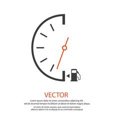 Speedometer and fuel icon. Vector illustration
