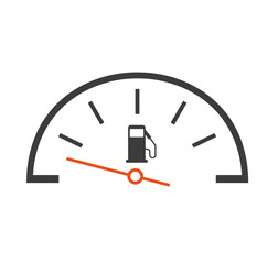 Fuel quantity speedometer. Vector illustration